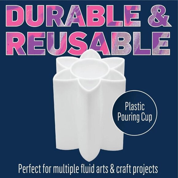 Flower Drizzle Open Cup Perfect for Fluid Paint Pouring Arts and Crafts Projec - Picture 2 of 8